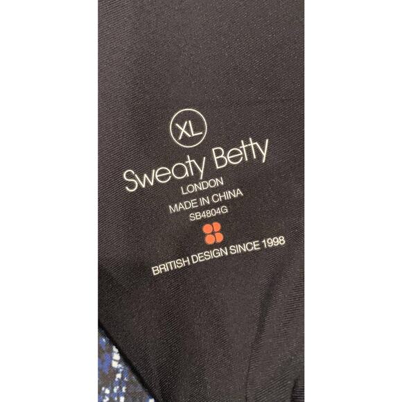 SWEATY BETTY Retro Bikini Top In Blue Snake Print Size XL - Picture 4 of 5